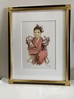 斎藤三郎　「踊り小屋」　日本画家　希少　リトグラフ　大型　大きい　ビックサイズ 斎藤三郎「踊り小屋」日本画家希少リトグラフ大型大きいビックサイズ