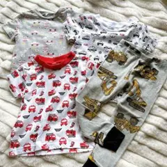最終値下げ⭐︎西松屋 乗り物 Tシャツ & パンツ 4点セット