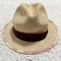 《新品未使用タグ付老舗高品質人気》テシtesiストローハットポークパイ