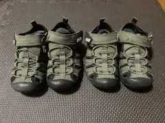 Colemanキッズサンダル オリーブグリーン　2セット
