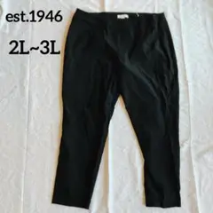 est.1946【2L~3L】ブラック 18W パンツ 黒パンツ 大きめサイズ