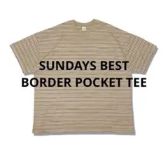 美品 SUNDAYS BEST BORDER POCKET TEE