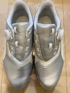 【一度のみ着用】美品　PUMA シルバー ゴルフシューズ