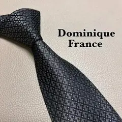 ドミニクフランス　ネクタイ　ストライプ ドット　チェック　グレー　灰色