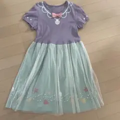 アリエル　紫と水色の貝殻リボンワンピース
