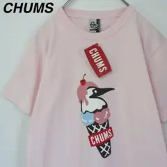 【新品・未使用品】チャムス Tシャツ ソフトクリーム ビッグロゴ ペンギン M