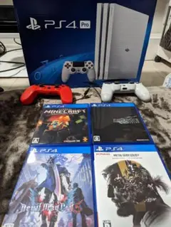 PS4 Pro 1TB ホワイト CUH-7200B 本体、ゲームセット