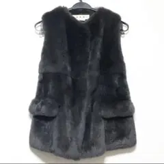 最終値下げ価格!!!マルニ MARNI リアルファー ジレ 最高級ラパン