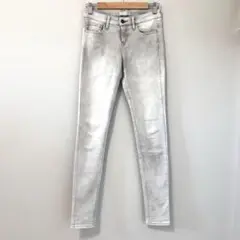 ◉UNIQLO　ウルトラストレッチジーンズ　スキニー　グレー　24inch