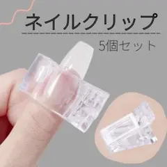 ネイルクリップ ポリジェル ジェルネイル 固定 長さ出し チップ クリップ 5個