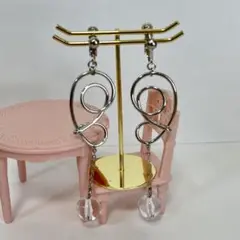 lattice ワイヤー イヤリング ピアス 揺れる