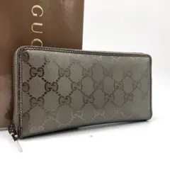 グッチ 2975 インプリメ ラウンドファスナー 財布 ブロンズ
