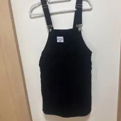 黒 オーバーオール ジッパー付き