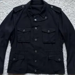 ★希少 Lサイズ★ MACKINTOSH 麻混合 M65 COLL MAX 紺