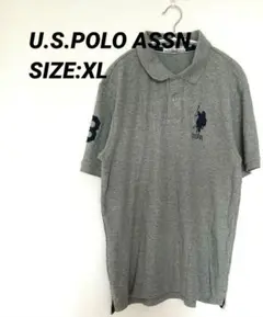 U.S.POLO ASSN. グレー ポロシャツ XL
