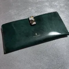 ペレボルサ 長財布 エナメル グリーン