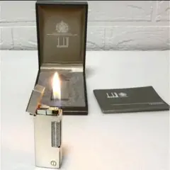 【美品】 dunhill ダンヒル dロゴ ガスライター シルバー スイス製