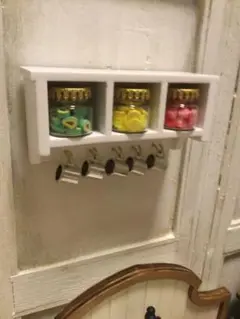 ミニチュア木製 ドールハウス　ウォールラック