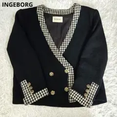 INGEBORG インゲボルグ　千鳥格子ジャケット　金ボタン