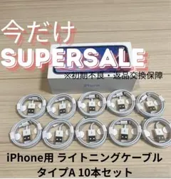 iPhone用 ライトニングケーブル タイプA 1m 10本セット