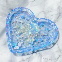海月のきらめきハート型レジントレイ