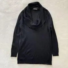 《美品》PRADA カシミヤ シルク 42サイズハイゲージニット黒