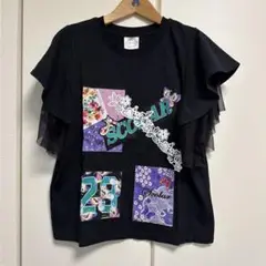 ScoLar パッチワーク風Tシャツ