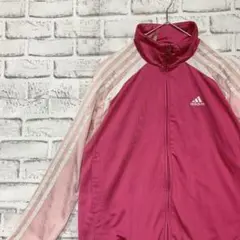 adidasアディダス ナイロンジャケット ジャージ ピンク S 25