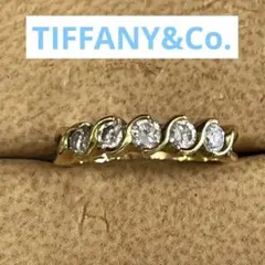 TIFFANYu0026Co. ティファニー ハーフダイヤリング イエローゴールド