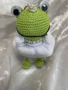 編みぐるみ カエル さんキーホルダー