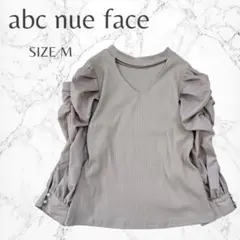アーベーセーアンフェイス　着映え　パワーショルダー　七分袖トップス　M　訳あり