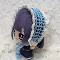 〈水色×白色〉ぬい服　ヘッドドレス　にじぬい　ちびぐるみ