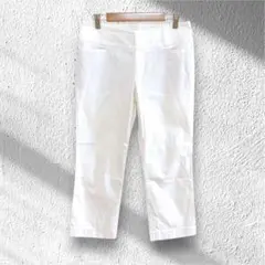 ボールジィ【38】クロップドパンツ チノパン テーパード 日本製 ホワイト 白