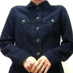 ラブパラダイス シャツジャケット ネイビー 紺色 L 古着