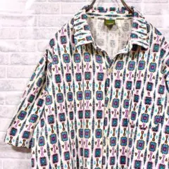 XL Phatee ネイティブ 総柄 半袖 シャツ ファッティー アロハ