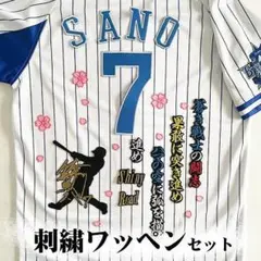 横浜 DeNA ベイスターズ 佐野恵太 刺繍ワッペン 3点セット【黒】応援歌