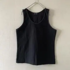 Men's Bigi メンズビギ　綿混　タンクトップ　ノースリーブ　黒
