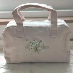 新品 ピンクハウス♥勿忘草柄刺繍ミニボストン型バッグ