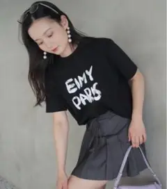 eimy istoire ペンキ風ロゴEIMY PARIS Tシャツ
