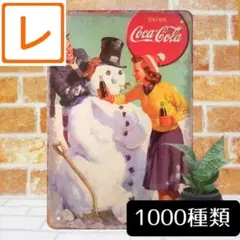 デザイン看板A4】コカコーラ雪だるま★グッズ ポスター ブリキ看板アメリカン雑貨