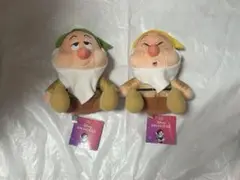 新品未使用 2種セット 白雪姫 Mぬいぐるみ“くしゃみ＆おこりんぼ＆ねぼすけ”①