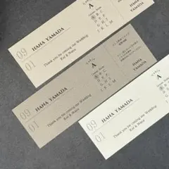 結婚式　エスコートカード　チケット風日付あり(切り取り線付) ウェディング