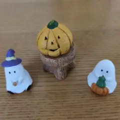 ナチュラルキッチン　カボチャ積みオバケ　ハロウィン　オブジェ　かぼちゃ