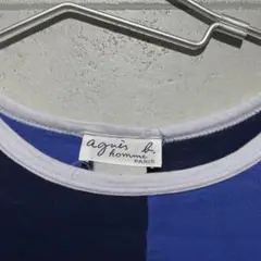 agnes b 白タグ レア フランス製 vintage Tシャツ 切り返し