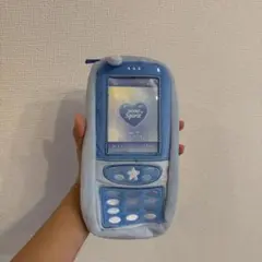 携帯電話型フリースポーチ 青