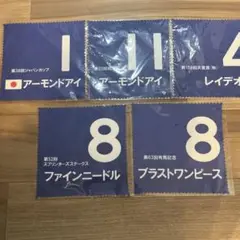 JRA 競馬　ゼッケン型マイクロファイバークロス 5枚セット眼鏡ふき