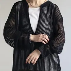 HUG.U 透かし編み ニット プルオーバー