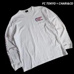 FC東京×CHARI&CO コラボ 袖プリント・ロングTシャツ白84805