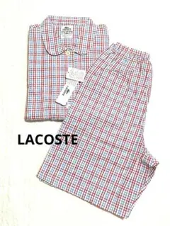 【新品】LACOSTE ラコステ パジャマ レディース 半袖 チェック M〜L