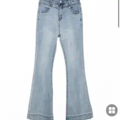 スパンブーツカットデニムパンツlight denim L